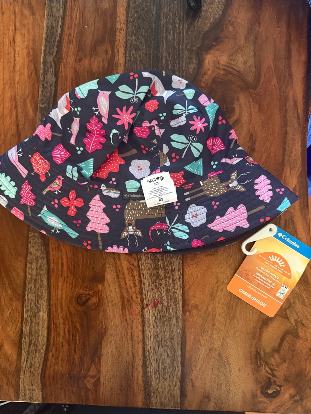 Columbia Kids Navy Floral & Nature Print Sun Hat